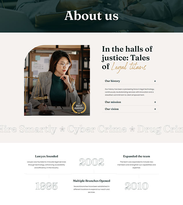 About us page