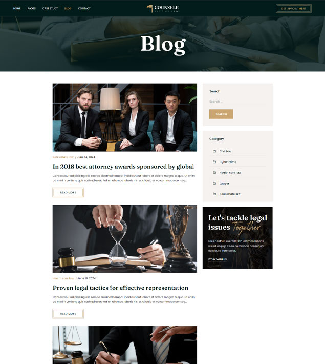 Blog classic page
