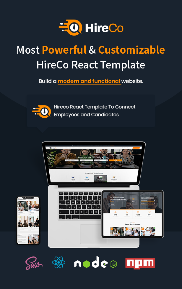 Hireco React template